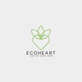 Love eco leaf Nature logo template vector illustration icon element isolated Royalty Free Stock Photo