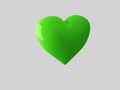 Love ecology heart, symbol. 3D