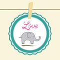 Love elephant card2