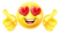 Love Hearts Eyes Emoticon Emoji Cartoon Icon Royalty Free Stock Photo