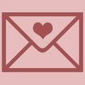 Love envelope. Royalty Free Stock Photo