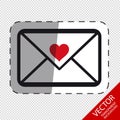 Love Envelope - Isolated Vector Icons On Transparent Background Royalty Free Stock Photo