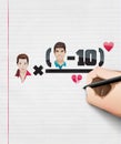 Love equation math Royalty Free Stock Photo