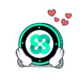 In love Ethos coin mascot cartoon