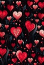 Love in Every Stitch: A Charming Red Heart Pattern for a Seamles