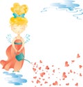 Love fairy with water can Royalty Free Stock Photo