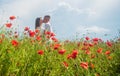 This is love. family summer vacation. happy man and woman in love enjoy spring weather. happy relations. girl and guy in Royalty Free Stock Photo