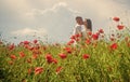 This is love. family summer vacation. happy man and woman in love enjoy spring weather. happy relations. girl and guy in Royalty Free Stock Photo