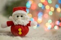 Christmas toy cases frosty bokeh background decorate the background of your computer