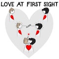 Love at first sight illustration