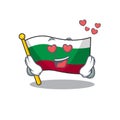 In love In love flag bulgaria in the cartoon shape