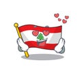 In love flag lebanon stored in cartoon drawer