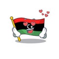 In love flag libya is flying cartoon pole