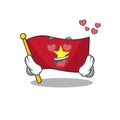 In love flag vietnam fluttered on mascot pole