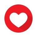 Love Flat Icon Vector. Heart Symbol Button Image
