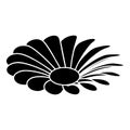 Love flower icon, simple black style Royalty Free Stock Photo