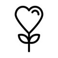 Love flower icon Royalty Free Stock Photo