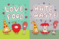 Love Food and Hate Waste Illustration