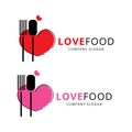 Love Food Logo and vector