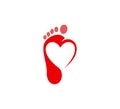 Love Foot logo vector template, Creative of Foot logo design concepts Royalty Free Stock Photo