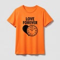 Love forever t-shirt design isolated on white background Royalty Free Stock Photo
