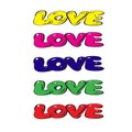 Love in four colors Royalty Free Stock Photo