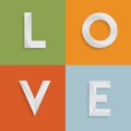 `LOVE` four-letter-word for websites, illustration, vector