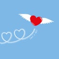 Love is free flying heart