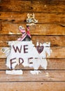 We Love Freo Sign: Worn on Wood Royalty Free Stock Photo