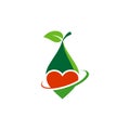 love fresh fruit logo icon