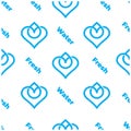 love fresh water seamless pattern vector