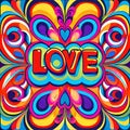 Love 1960 friendship artistic heart design expression