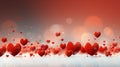 Love in Full Bloom: Explosive Red Hearts for Valentine's Day