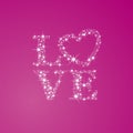 Love is full of stars pink background Royalty Free Stock Photo