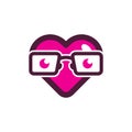 Love Geek Logo Icon Design Royalty Free Stock Photo