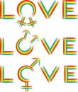 Love - gender rainbow Royalty Free Stock Photo