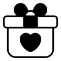 love gift, box black Royalty Free Stock Photo