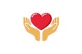 Love Giving Heart Love Hands Holding Logo Royalty Free Stock Photo