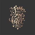 Love golden lettering vector quote. Romantic calligraphy phrase for Valentines day cards, family poster, wedding