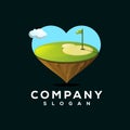 Love golf logo design ready to use Royalty Free Stock Photo