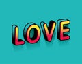 Love gradient lettering vector design