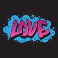 Love graffiti style graphic Royalty Free Stock Photo