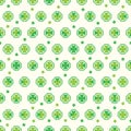 Love green sticker St. Patrick seamless pattern