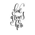 Love grows here - hand lettering overlay typography element