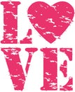 Love grunge rubber stamp, vector Royalty Free Stock Photo