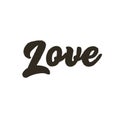 Love. Hand Lettering inscription vector Royalty Free Stock Photo