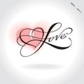 Love hand lettering (vector)