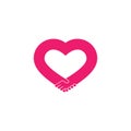 Love hand shake deal business design symbol vector Royalty Free Stock Photo