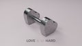 LOVE is so HARD., Hart Dumbbell concept 3d reder
