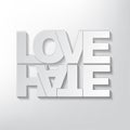 Love or hate concept Royalty Free Stock Photo